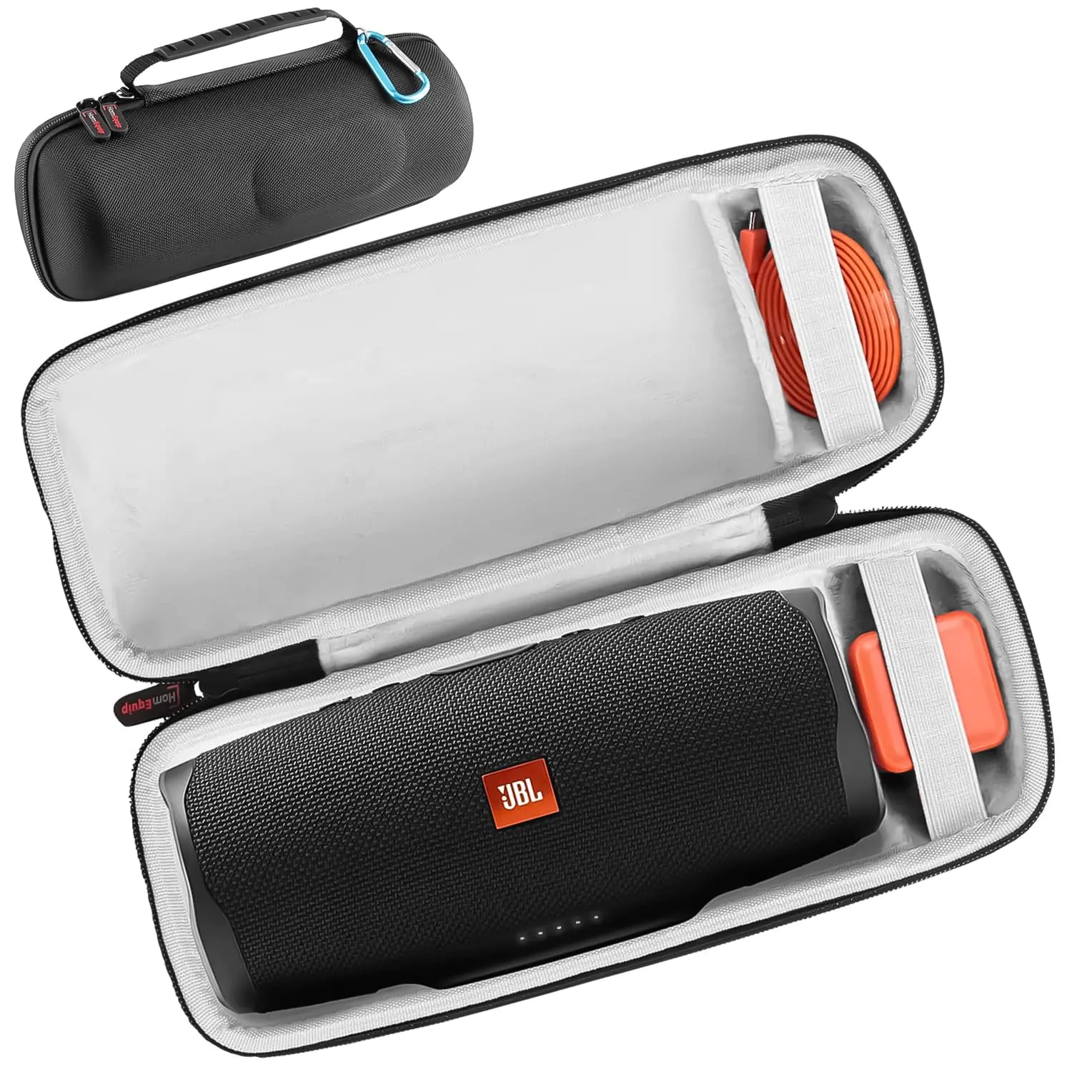 HomEquip Waterproof Case for JBL Charge 4/ Charge 5 Fits Multiple JBL Bluetooth Speakers Black (case only)